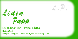 lidia papp business card