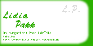 lidia papp business card